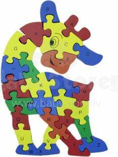 BebeBee Giraffe Art.500271 Attīstoša koka rotaļlieta puzzle