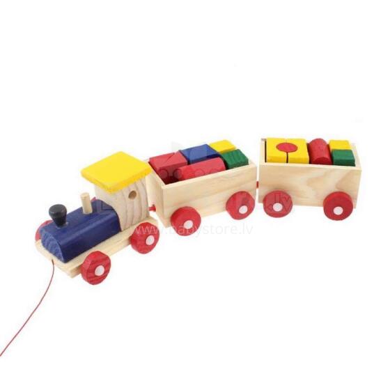 BebeBee Wood Train Art.500278  Construction Set Train