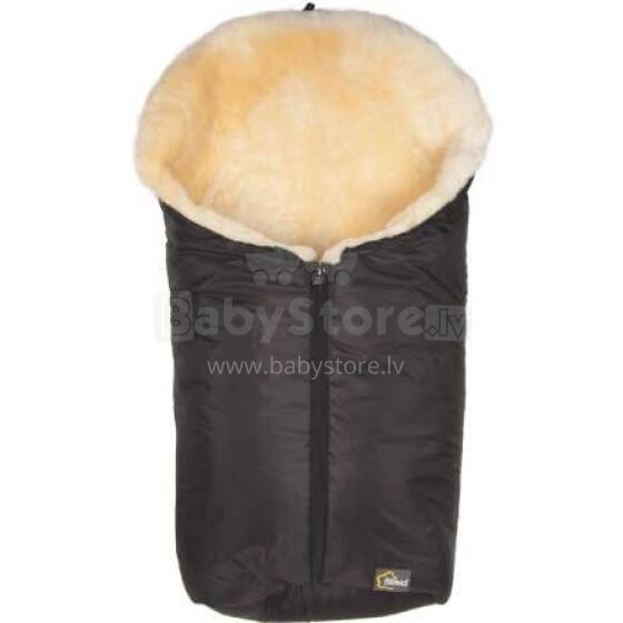 Fillikid Lambskin Footmuff Elbrus Art.94100-06 Black sleeping bag