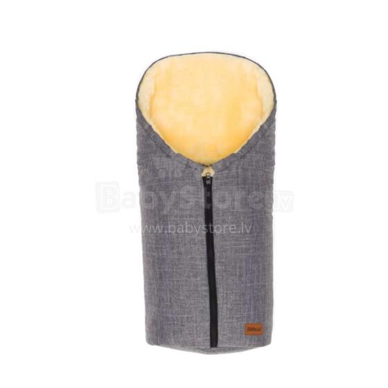 Fillikid Lambskin Footmuff Elbrus Art.94100-17 Grey Melange sleeping bag