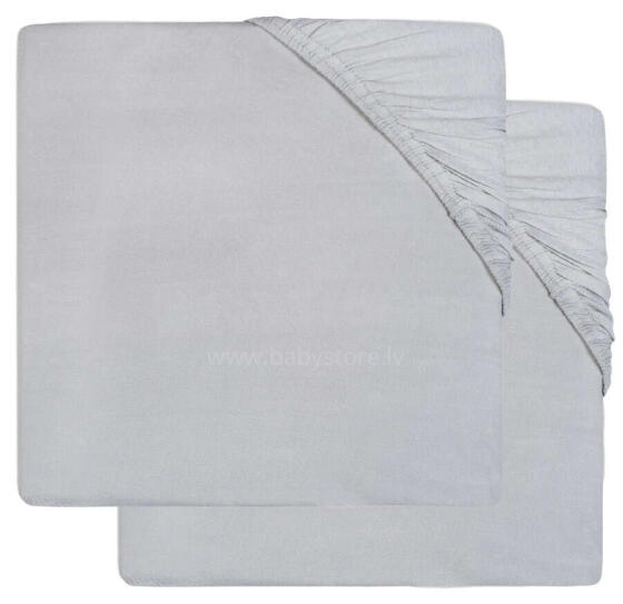 Jollein Sheet Jersey Art.2511-501-00078 Soft Grey 40/50x80/90cm 2 pack