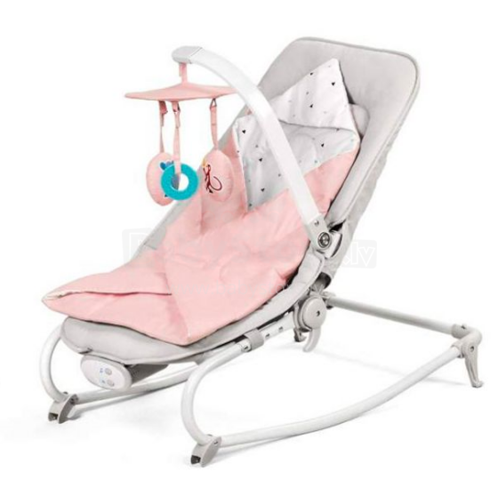 KinderKraft Felio 2 Art.KKBFELIPINK0000 Pink Stilīgs mazuļu šūpuļkrēsls ar mūziku un vibrāciju