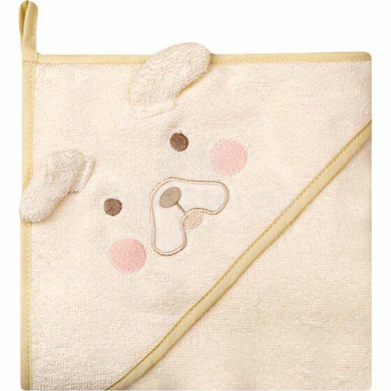 Womar Towel Art.3-Z-OK-086 Beige  Детское махровое полотенце с капюшоном 100 х 100 см