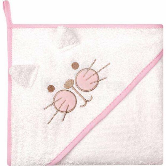 Womar Towel Art.3-Z-OK-085 White   Детское махровое полотенце с капюшоном 100 х 100 см