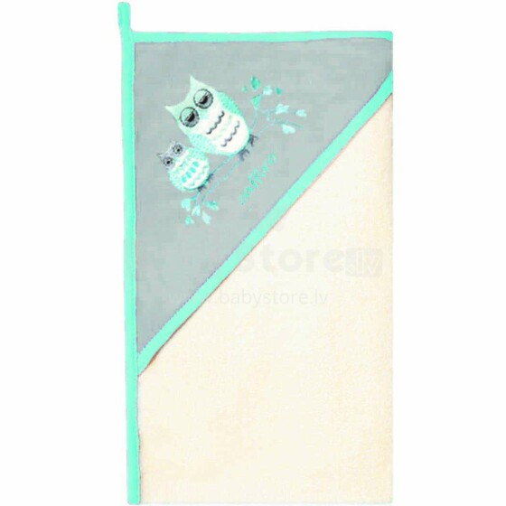 Womar Towel Art.3-Z-OK-113 Blue Owl  Детское махровое полотенце с капюшоном 100 х 100 см