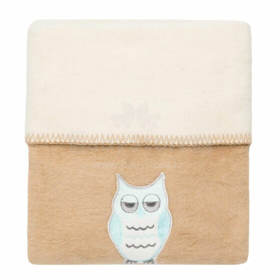 Womar Blanket Art.3-Z-KB-081 Owl Beige  Детское хлопковое одеяло/плед 100x150cм