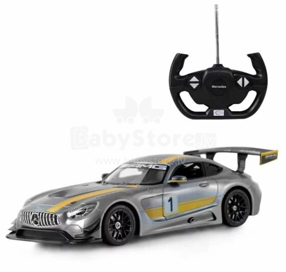 „Rastar Mercedes AMG GT3“. V-282 Radijo bangomis valdomas automobilis. Mastelis 1:14