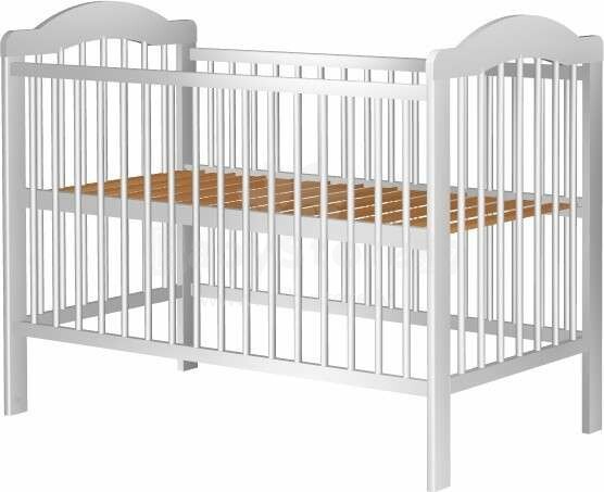 Baby Crib Club AK  Art.117576 Laste puidust võrevoodi 120x60sm