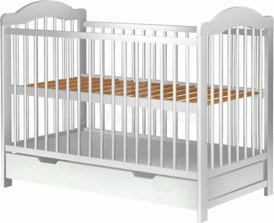 Baby Crib Club AK  Art.117577  Bērnu kokā gultiņa ar kasti 120x60cm
