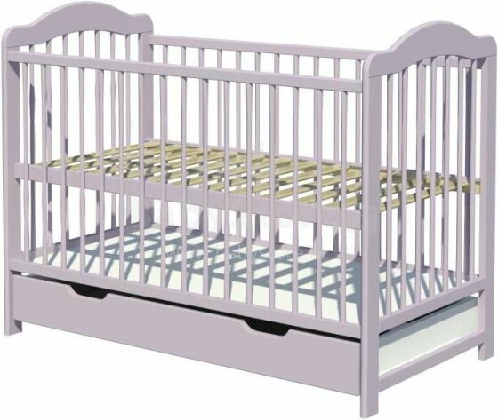Baby Crib Club AK  Art.117579  Детская деревянная кроватка с ящиком 120x60см
