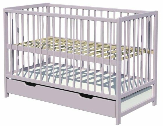 Baby Crib Club DK Art.117586  Детская деревянная кроватка с ящиком 120x60см