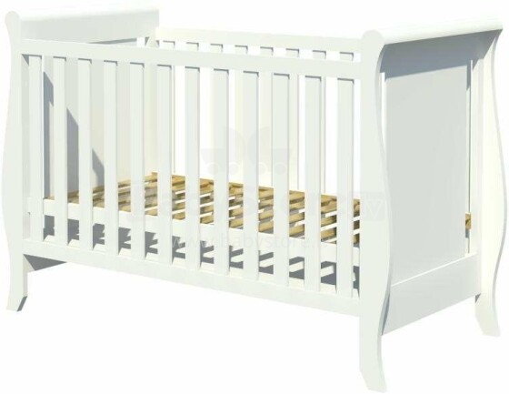 Baby Crib Club MZ Art.117587 Laste puidust võrevoodi 120x60sm