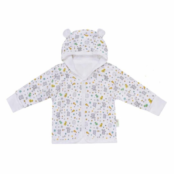 Bio Baby Jacket Art.97220305 medvilniniai kūdikių marškinėliai su gobtuvu