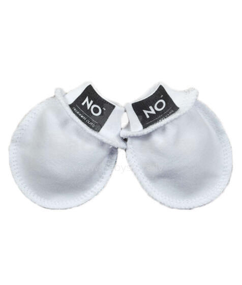 La Bebe™ NO Baby Mittens Art.117754 White