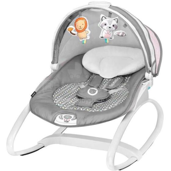 Lionelo Henk Art.117930 Rose Scandi Modern rocking chair with music and vibration