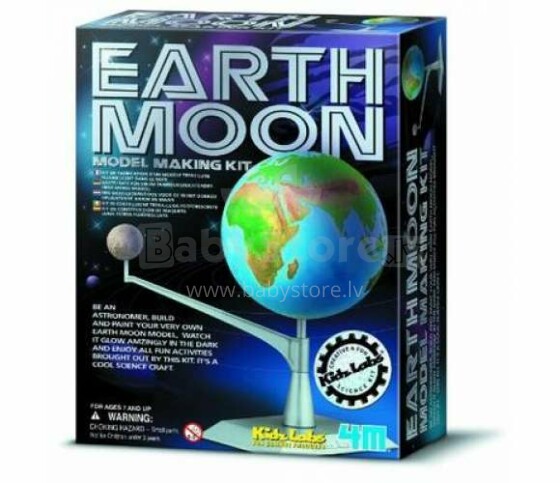 „4M Kidz Good Earth Moon“ menas. 00-03241 Žemės ir Mėnulio rinkinys