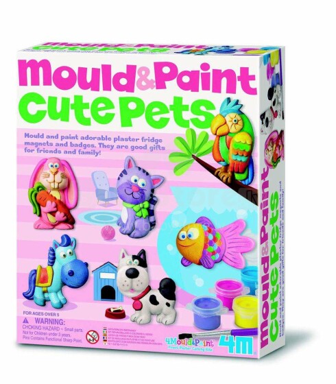 4M Cute Pets Mould Paints  Art.00-03539 Комплект своими руками Животные
