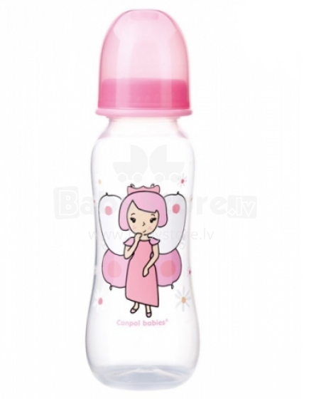 Canpol Babies Art.59/200 plastic bottle with teat 250ml 12m+