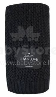 Lullalove Bamboo Blanket Art.118765 Black   Детское хлопковое одеяло/плед 100x80cм