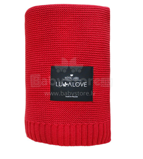 Lullalove Bamboo Blanket Art.118781 Red     Детское хлопковое одеяло/плед 100x120cм