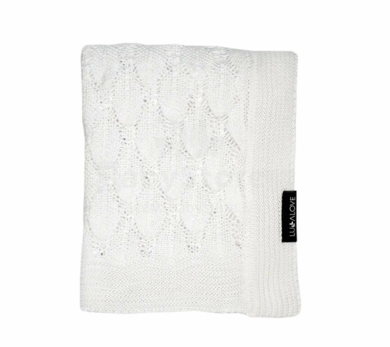 Lullalove Boho Blanket Art.118783 White    Детское хлопковое одеяло/плед 100x80cм