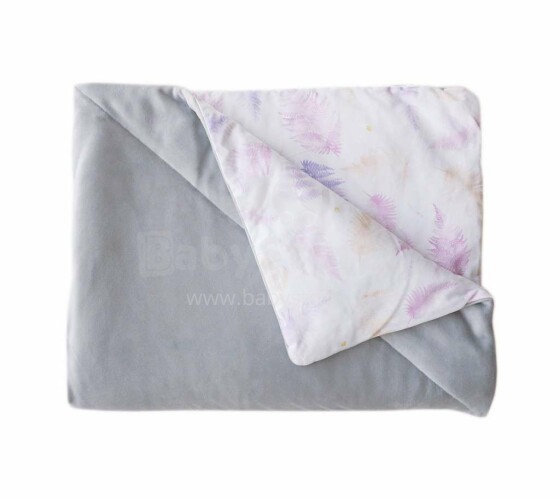 Lullalove Bedding Set Art.118881 Ferns Pink  Детское хлопковое одеяло/плед 80x100cм