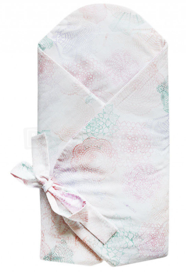 „Lullalove Baby Wrap“ gaminys. 118928 „Boho Pink“ kūdikio pertvarkymas 75x75 cm