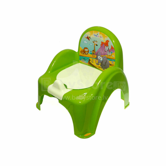 TegaBaby Safari Art.SF-010 Bērnu podiņš-krēsliņš ar baltu izņemamo trauciņu Green