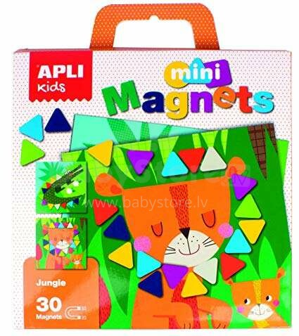 Apli Kids Mini Magnets  Art.16815 Magnēšu komplekts Džungļi