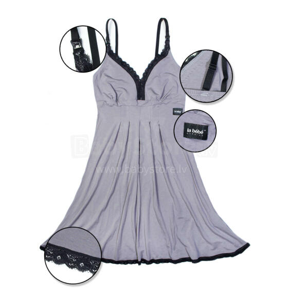 La Bebe™ Nursing Mia Art.119275 Stone Nursing Night dress