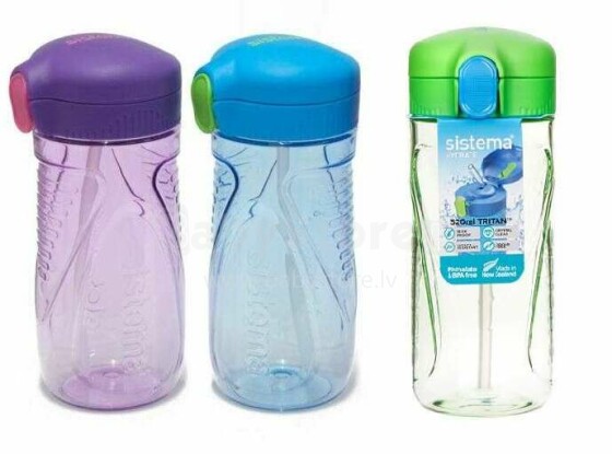 The Sistema® Hydrate Quick Flip  Art.620 Бутылка для воды с трубочкой