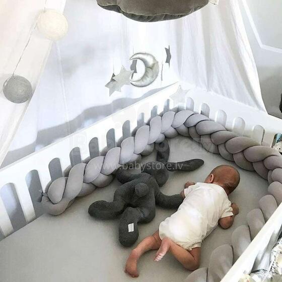 La bebe™ Velvet Border (160) Art.119726 Grey Bed bumper 160cm