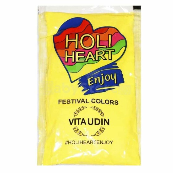 Holi Heart Art.17844 Yellow Фестиваль Порошок 120gr