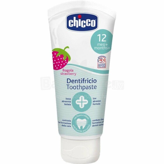 Chicco Toothpaste Art.02321.10 dantų pasta 50ml (braškių) 12 mėnesių +
