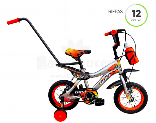 Gust&Juhi Gust Art.119901  Bērnu divritenis (velosipēds) ar palīgriteņiem