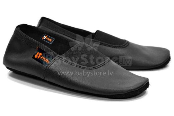 Mal Kids Art.120414 Black Gymnastic shoes with leather sole