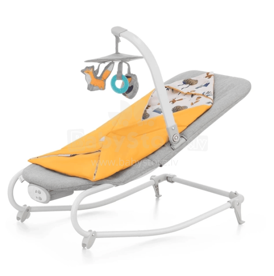 KinderKraft'20 Felio Art.KKBFELOYEL0000 Forest Yellow  Детский шезлонг Стильный детский шезлонг с музыкой и вибрацией
