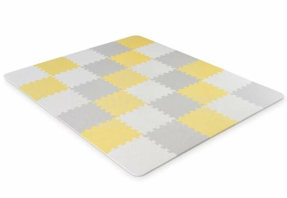 KinderKraft Floor mat Luno Art.KKMLUNOYEL0000 Yellow Puzzle grīdas paklājs bērniem