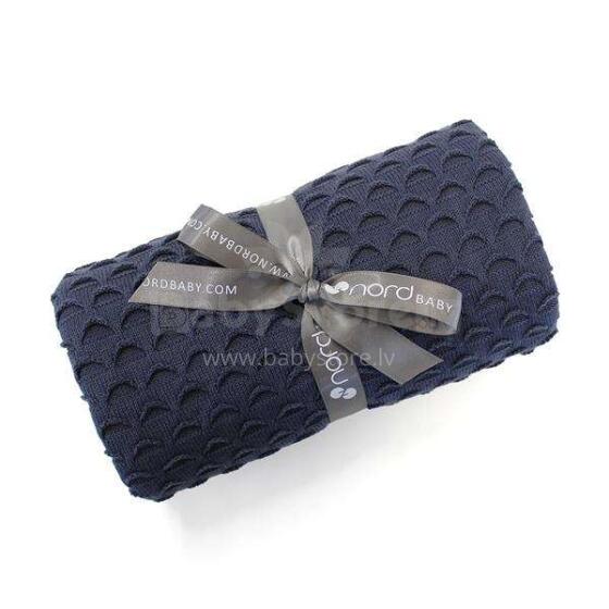 NordBaby Knitted Blanket Art.203925 Navy