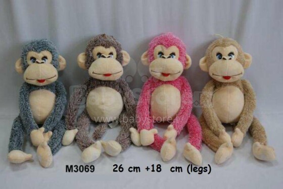 Beždžionės 26 cm + 18 cm kojos M3069 Sandy