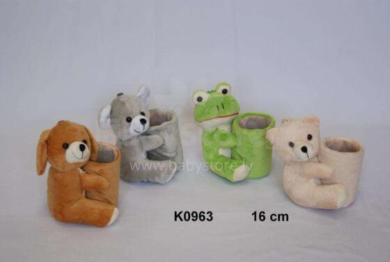 Plīša krūze ZVĒRIŅŠ  16 cm  K0963  Sandy