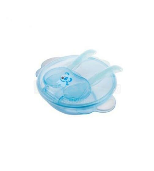Bļoda ar vāku un galda piederumiem AKUKU A0433 blue