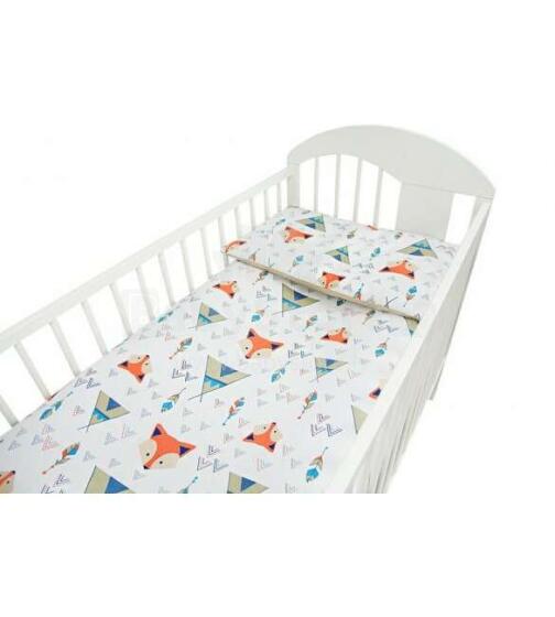 Ankras Art.P-2 FOX  (135x100) Bed linen set from 2 parts: bed sheet + pillowcase (135x100,40x60)