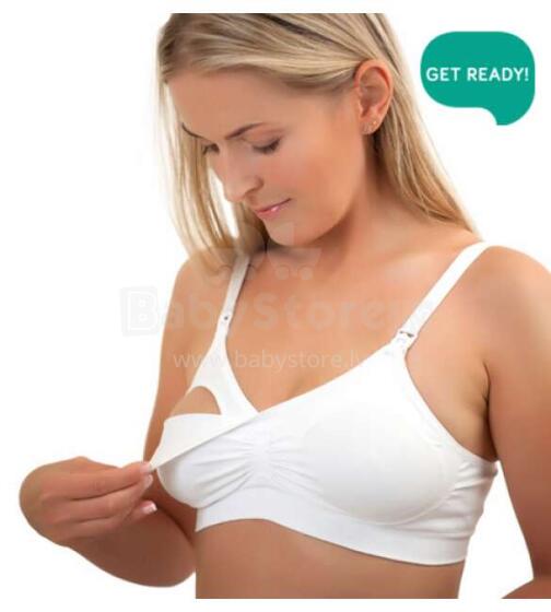 Krūšturis bezvīļu, ar sudraba joniem E80-85 white Babyono 506 AKCIJA
