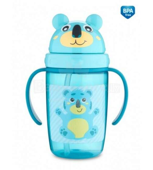 Mācību krūze HELLO LITTLE ar caurulīti 400 ml Canpol 56/500 turkus