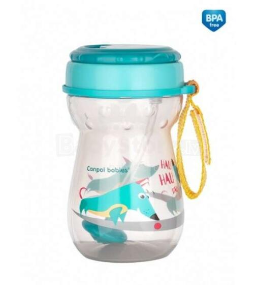 Sporta pudele (bidons) 360 ml ar caurulīti Canpol 56/518