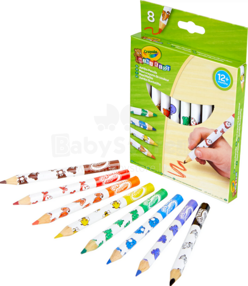 Crayola MiniKids Jumbo zīmuļi, 8 gb.