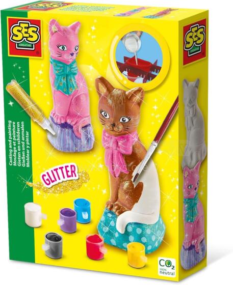 SES Creative Plaster Casting Craft Set Cat Art.01218