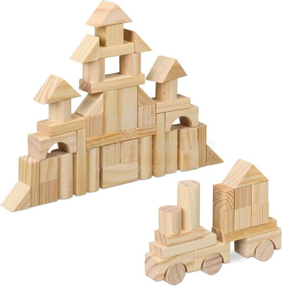 Relaxdays Wooden Building Blocks Art.123809