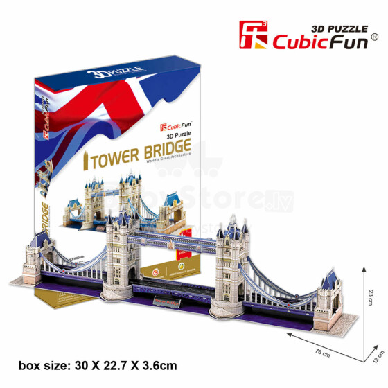 „CubicFun“ 3D dėlionės bokšto tiltas